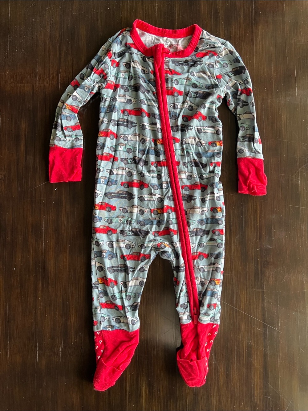 Posh peanut car full zip convertible footie pajamas